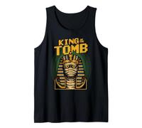 King of The Tomb Funny Pixel Art Mummy Pharaoh Halloween Tank Top