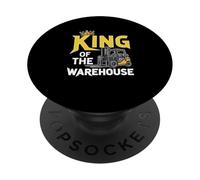 King Of The Warehouse Forklift Operator Pride PopSockets Adhesive PopGrip