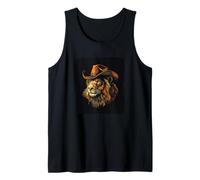 King of the Wild with a Cowboy Hat for a Cool Vibe Tank Top