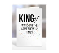 King of Watching the Same Show, Funny, Joke, Birthday Card Gifts for grandad, grandpa, husband, boyfriend, fiancé, for men, presents for Christmas, A5-238_101