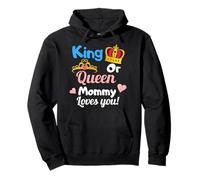 King or Queen Mommy Loves You Gender Reveal Party Matching Pullover Hoodie