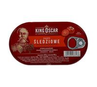 King Oscar Herring in Tomato Sauce Ready to Eat Healthy Tasty High Protein Seafood Poland Origin 160g Pack of 1