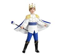 King Outfit with Cloak 7 Piece Medieval Royal Halloween Costume