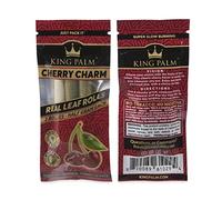 King Palm 4 Cherry Charm Flavoured Rollie Size Cones - 2 Pack, 4 Rolls Terpene Infused - Squeeze & Pop Pre Rolls - Organic Flavored Pre Rolled Cones - King Palm Flavors Pre Rolls - (Cherry Charm) |