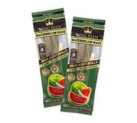 King Palm 4 Watermelon Wave Slim Size Cones - (2 Packs, 4 Rolls) - Squeeze & Pop Pre Rolls - Organic Flavored Pre Rolled Cones - King Palm Flavors Pre Rolls - (Watermelon Wave)