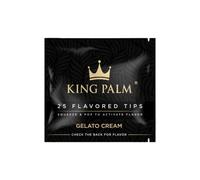 King Palm Flavored Filter Tips - Gelato Cream 25pk - Terpene Infused, Organic Corn Husk, 7mm