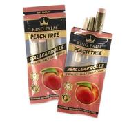 King Palm Flavors Rollie Size Cones - 2 Pack, 4 Rolls Terpene Infused - Squeeze & Pop Pre Rolls - Organic Flavored Pre Rolled Cones - King Palm Flavors Pre Rolls - (Peach Tree)