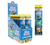 King Palm Mini Prerolled Cones - All Natural Preroll Palm Leaf Cone - Corn Husk Filter Tip - Organic Per Rolled Palm Leaf Wraps - 1 Cone per Pack - 30 Packs per Display (Blueberry)