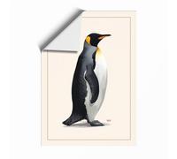 King Penguin in Profile Botanical Unframed Wall Art Print A4 (29.7×21cm), Wall Decor for Living Room, Bedroom, Office & Home, Art Gift