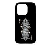 King Pharaoh Evil Egyptian Zombie Skull Astrology Tarot Card Case for iPhone 15 Pro