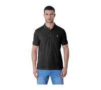 King Polo Shirt 100% Cotton Pique- male- U.S. Polo Assn.- Polo Shirts- Black- M- Tops M