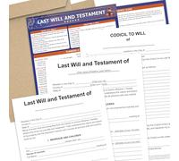KING PRINT Last Will & Testament Kit 2026, Estate Planning Forms, DIY Kit | Legal Will, Trust Forms, Peace of Mind - Includes 2 Forms, Codicil Guide, Information Sheet, Kraft Envelopes
