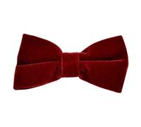 King & Priory Boys Dark Red Velvet Pre-Tied Bow Tie
