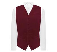 King & Priory Burgundy Velvet Waistcoat - S