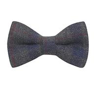 King & Priory Grey & Blue Check Bow Tie, Tweed, Tartan, Plaid