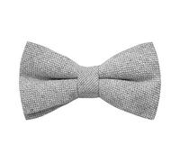 King & Priory Highland Weave Stonewashed Light Grey Bow Tie