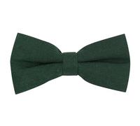 King & Priory Hunter Green Linen Bow Tie