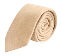 King & Priory Light Camel Brown Woven Wool Tie, Mens Necktie