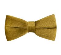 King & Priory Luxury Antique Gold Textured Velvet Bow Tie
