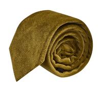 King & Priory Luxury Antique Gold Textured Velvet Tie