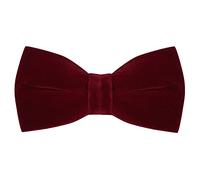 King & Priory Luxury Bordeaux Red Velvet Bow Tie