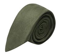 King & Priory Luxury Dark Olive Green Suede Tie