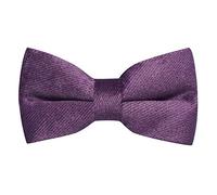 King & Priory Luxury Deep Purple Textured Velvet Pre-Tied Bow Tie