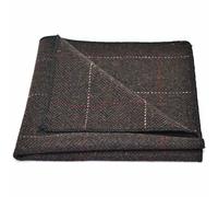 King & Priory Luxury Herringbone Chocolate Brown Pocket Square, Handkerchief