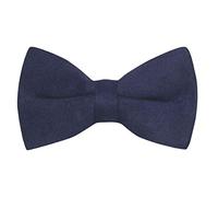 King & Priory Luxury Navy Blue Suede Bow Tie