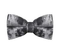 King & Priory Luxury Silver Crushed Velvet Pre-Tied Bow Tie