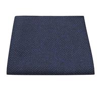 King & Priory Midnight Blue & Black Herringbone Pocket Square, Handkerchief