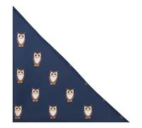 King & Priory Navy Blue Embroidered Owl Pocket Square, Handkerchief