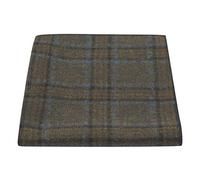King & Priory Olive Green & Brown Check Pocket Square, Tweed, Tartan, Plaid