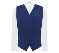 King & Priory Royal Blue Velvet Waistcoat - XL