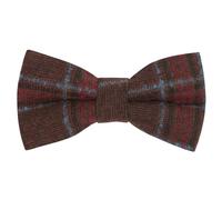 King & Priory Rust Brown & Red Check Bow Tie, Tweed, Tartan, Plaid
