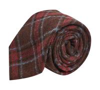 King & Priory Rust Brown & Red Check Tie, Tweed, Tartan, Plaid