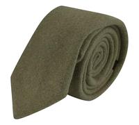 King & Priory Sage Green Woven Wool Tie, Mens Necktie