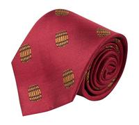 King & Priory Whisky/Wine Barrel Burgundy Red Herringbone Embroidered Tie