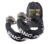 KING-PRO 1/2"x24" Synthetic Soft Shackle 2-Pack, 42,000lbs Breaking Strength, UHMWPE, Black, Truck, SUV, Offroad Vehicle Recovery Shackles