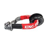 KING-PRO Recovery Ring 7/16"x20" Soft Shackle 35,000lbs Breaking Strength with Snatch Ring 45,000lbs for Full-Size Truck Large SUVs Offroad Vehicels 1-Pack (Red-Black)