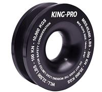 KING-PRO Snatch Recovery Ring, 45000 lbs Winch Snatch Block Pulley Towing Ring, for ATV UTV SUV Truck Off-Road Vehicle Towing Soft Shackle Recovery（Black）