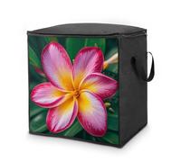 King Quilt Storage Bag,Hawaiian Colorful Flower Comforter Organizer- Easy Storage Under Bed, Closet,with Handles And Zipper