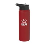King Ralph Crown - Custom First Name Birthday #1 Winner Stainless Steel Insulated Water Bottle
