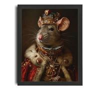 King Rat Wall Art Cute Rat Portrait Renaissance Painting Royal Rat Poster Print Poster A5 - Wall Art Home Decor Movie Poster Canvas Film Cinema Retro Vintage Cult Classic Nostargic Saga Modern reprin
