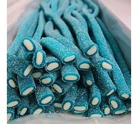 King Regal XXL Sour Blue Raspberry Cables | 40 Count Bulk Pack | Fizzy Chewy Pencils with Cream Fondant | Tangy & Fruity Candy