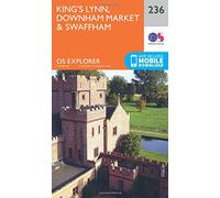 Explorer 236 King's Lynn, Downham Market & Swaffham Map With Digital Version - Orange, Orange One Size