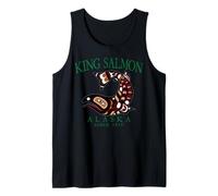 King Salmon Alaska Fishing Since 1959 Green Letters Tank Top