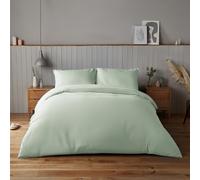 Silentnight Supersoft Collection Sage Duvet Cover Set. Supersoft Snuggly Easy Care Duvet Cover Quilt Bedding Set - King (220cm x 230cm) + 2 Matching Pillowcase