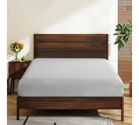 King Size 100% Egyptian Cotton Fitted Sheets 600 Thread Count 16" Deep Pocket, Shrinkage & Fade Resistant-Easy Care (1 Pack King Fitted Sheet, Gray)