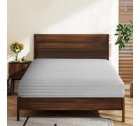 King Size 100% Egyptian Cotton Fitted Sheets 600 Thread Count 16" Deep Pocket, Ultra-Soft Hotel Luxury, Durable, Breathable and Comfy Bottom Sheet (1 Pack King Fitted Sheet, Striped Gray)